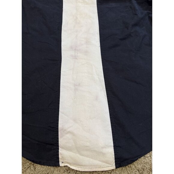 Vintage 100% Cotton Aztec Trim Western Navy Long Sleeve Button Down Rodeo USA XL - Picture 4 of 11